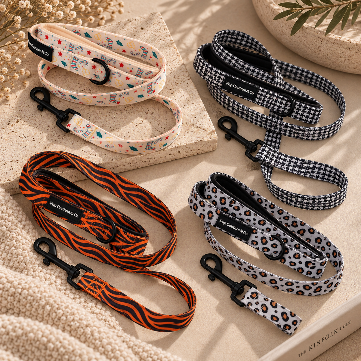 Stylish, durable and made for everyday adventures. Our Pup Couture & Co leashes pair statement prints with secure hardware for walks that look as good as they feel.
